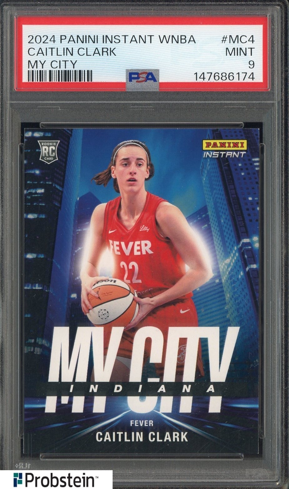 2024 Panini Instant WNBA Caitlin Clark My City RC Rookie PSA 9 Mint