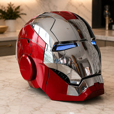 Autoking Iron Man Gold MK5 Helmet Electronic Voice Activated Open Close Mask