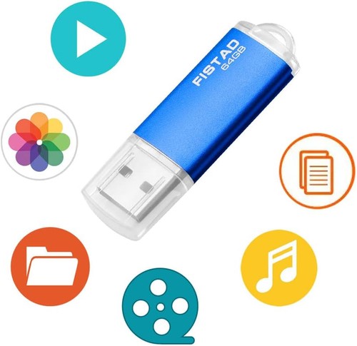 Chiavetta USB 2.0 64GB, Pen Drive Memoria Stick Flash Drive Thumb Drive per PC, - Foto 6 di 6