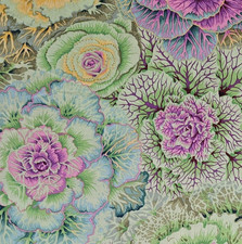 Kaffe Fassett Fabric Brassica Green P Jacobs FREE SPIRIT Cotton OVER 1/2 YARD