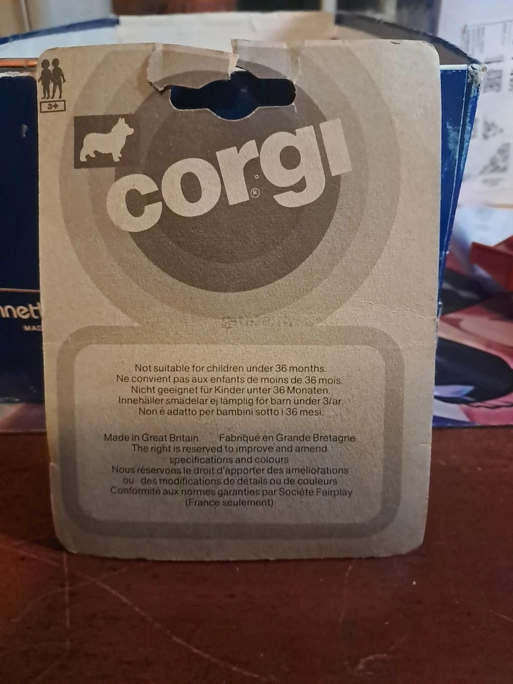 CORGI JUNIOR METTOY E104 FORD COBRA MUSTANG ORANGE RARE 1983 MINT ON CARD - Image 2 of 4