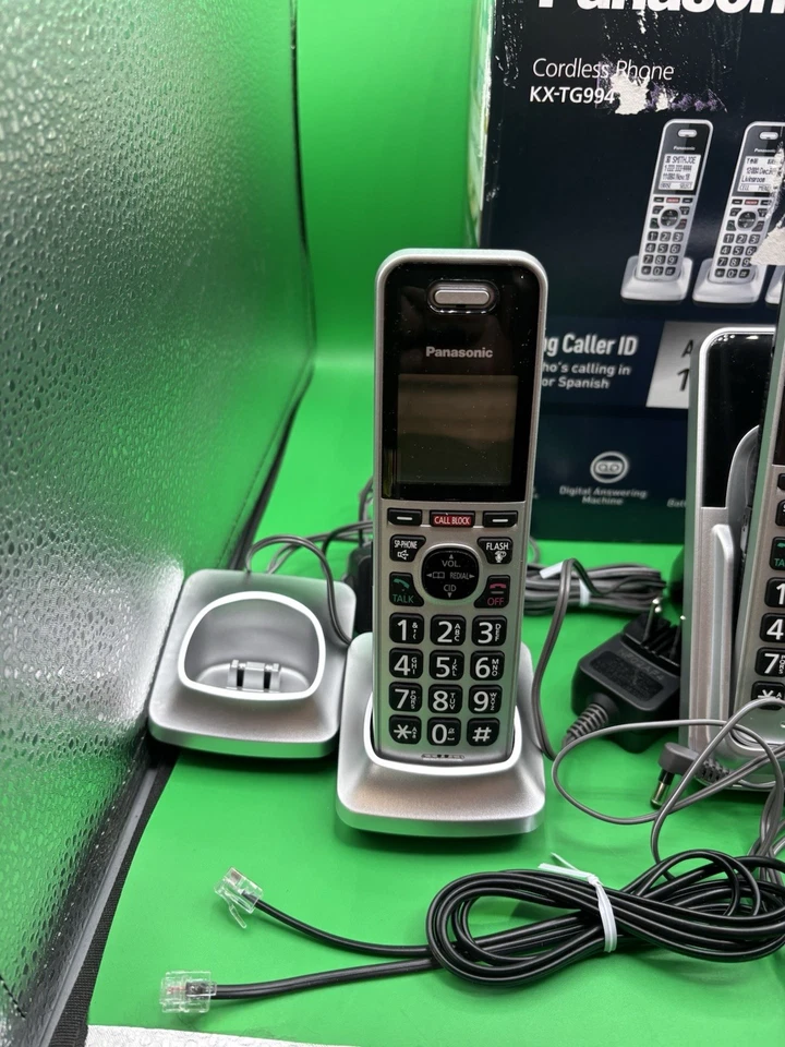 Panasonic KX-TG994SK DECT 6.0 Bluetooth 4-Handset Cordless (missing one phone) - Image 2 of 4