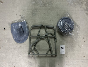 McKesson Folding Steel Toilet Frame Commode, Gray, 300 lb Capacity 146-11148