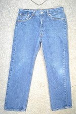 VTG Levis 501 Jeans Men Denim Button Fly USA Shrink-to-Fit 90s 36x28 Tag 38x32