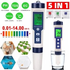 5 In 1 Digital Water Quality Meter Tester Tool PH/TDS/EC/Salinity/Temperature