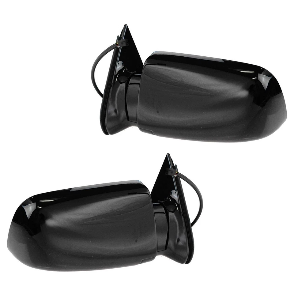 Juego de pares de espejos retrovisores eléctricos negros plegables izquierda/derecha para camioneta Chevy GMC Foto 3 de 3