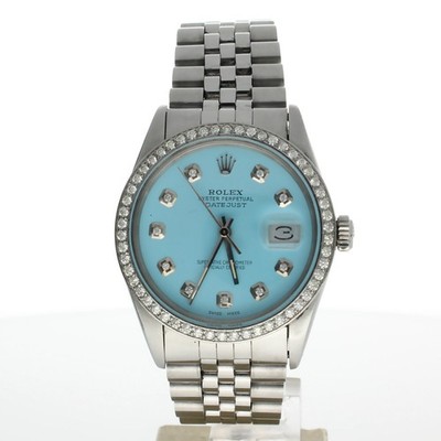 Rolex DateJust 36 Stainless-steel 16030 Blue Dial Mens 36-mm Automatic Watch