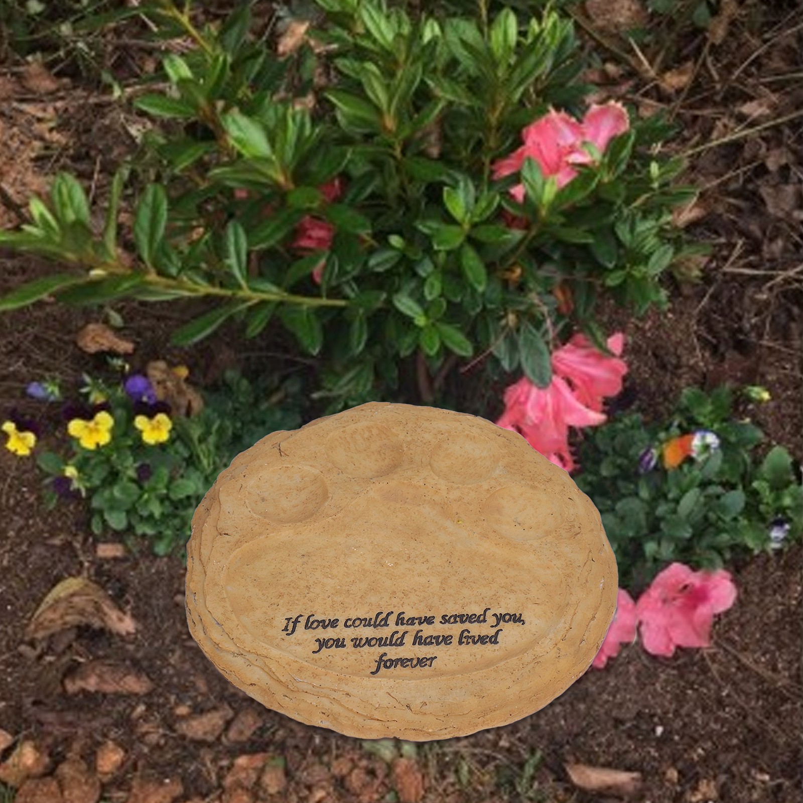 Pet Memorial Stone Resin Garden Memorial Tombstone Dog Cat Gravestone For Lawn
