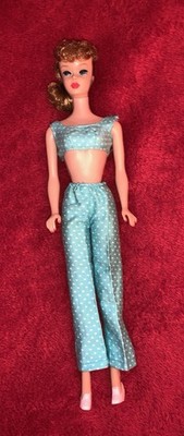 VINTAGE BARBIE COOL CASUALS #0030 PAK FASHION-AQUA POLKA DOT-NICE VTG-NO DOLLS!