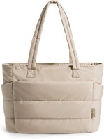 bagsmart Puffy Tote Bag Damen 20L Schultertasche Einkaufstasche Kamel