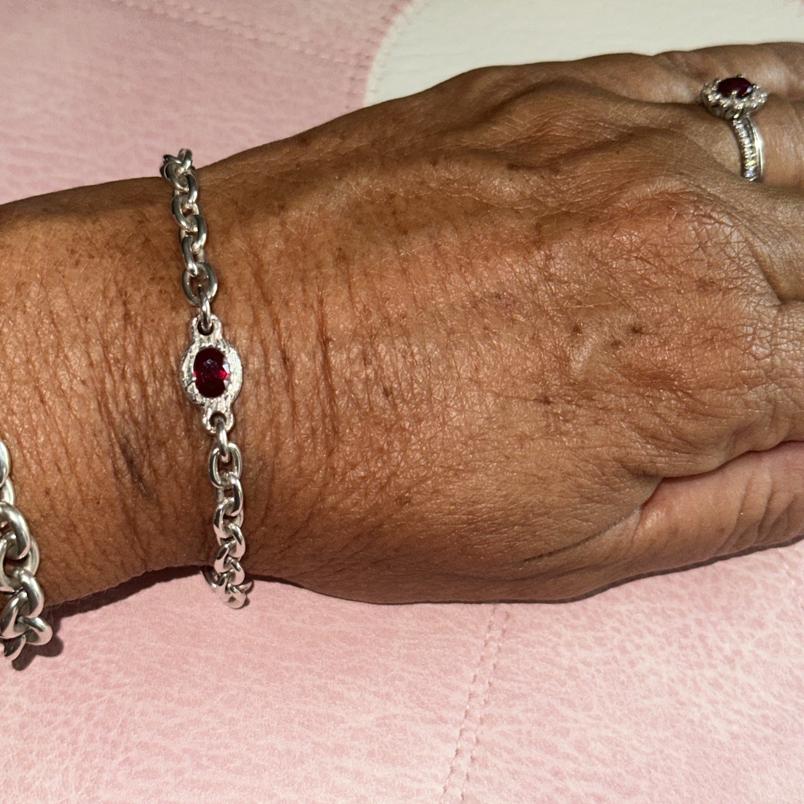 Ruby Cable Chain Bracelet - image 8