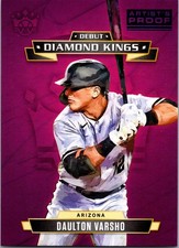 2021 Panini Diamond Kings #DDK-AD Daulton Varsho Debut Artist Proof Blue