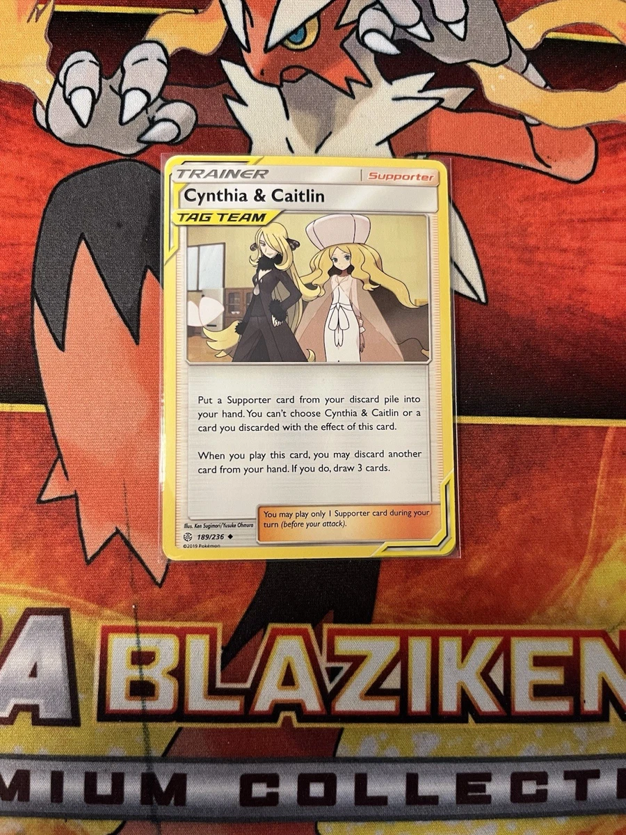 Pokémon TCG Cosmic Eclipse Cynthia & Caitlin Tag Team #189/236