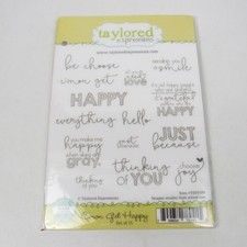 Taylored Expressions "C'mon Get Happy" Rubber Stamp Set