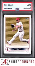2022 TOPPS #27 MIKE TROUT ANGELS PSA 9