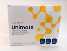 New Unicity Unimate lemon Yerba mate 30 Stick Packs Exp 04/27