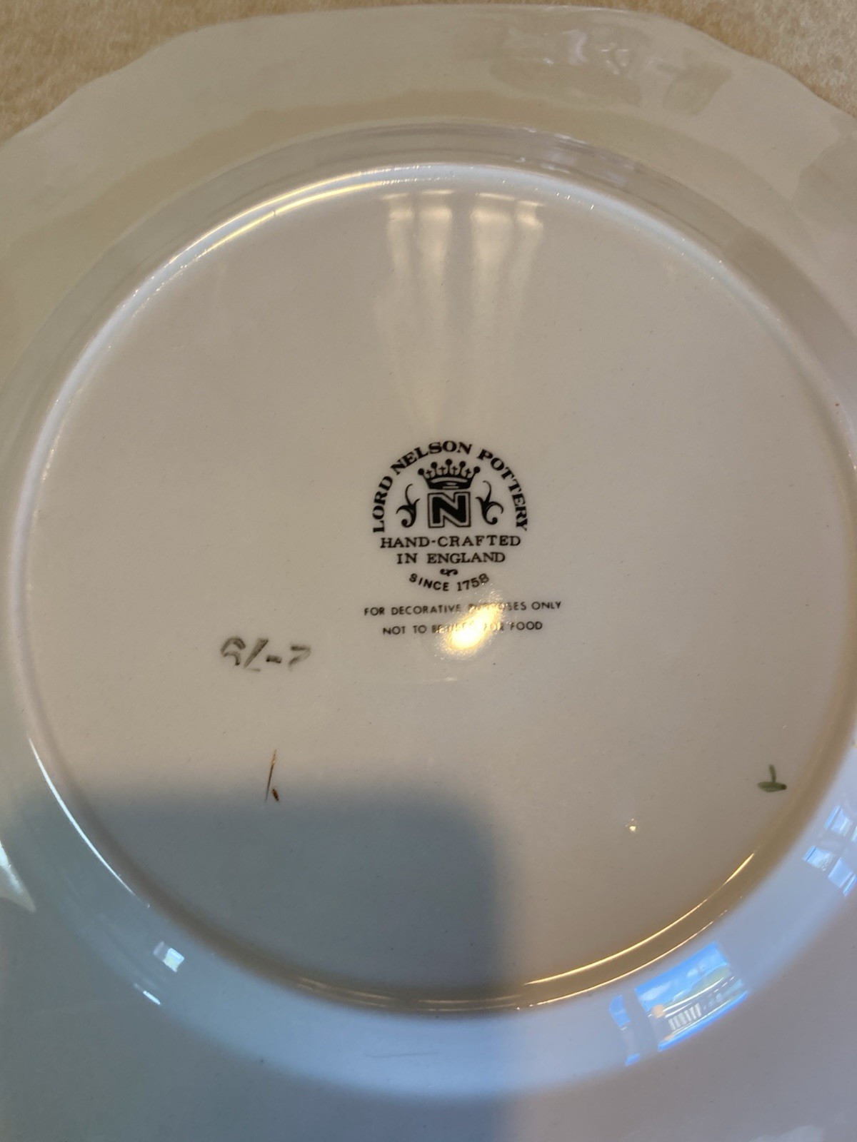 Give Us This Day Our Daily Bread Lord Nelson Pottery 8 1/4" Currier & Ives Plate