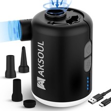 Portable Air Mattress Pump for Inflatables USB Rechargeable Battery Powered M...