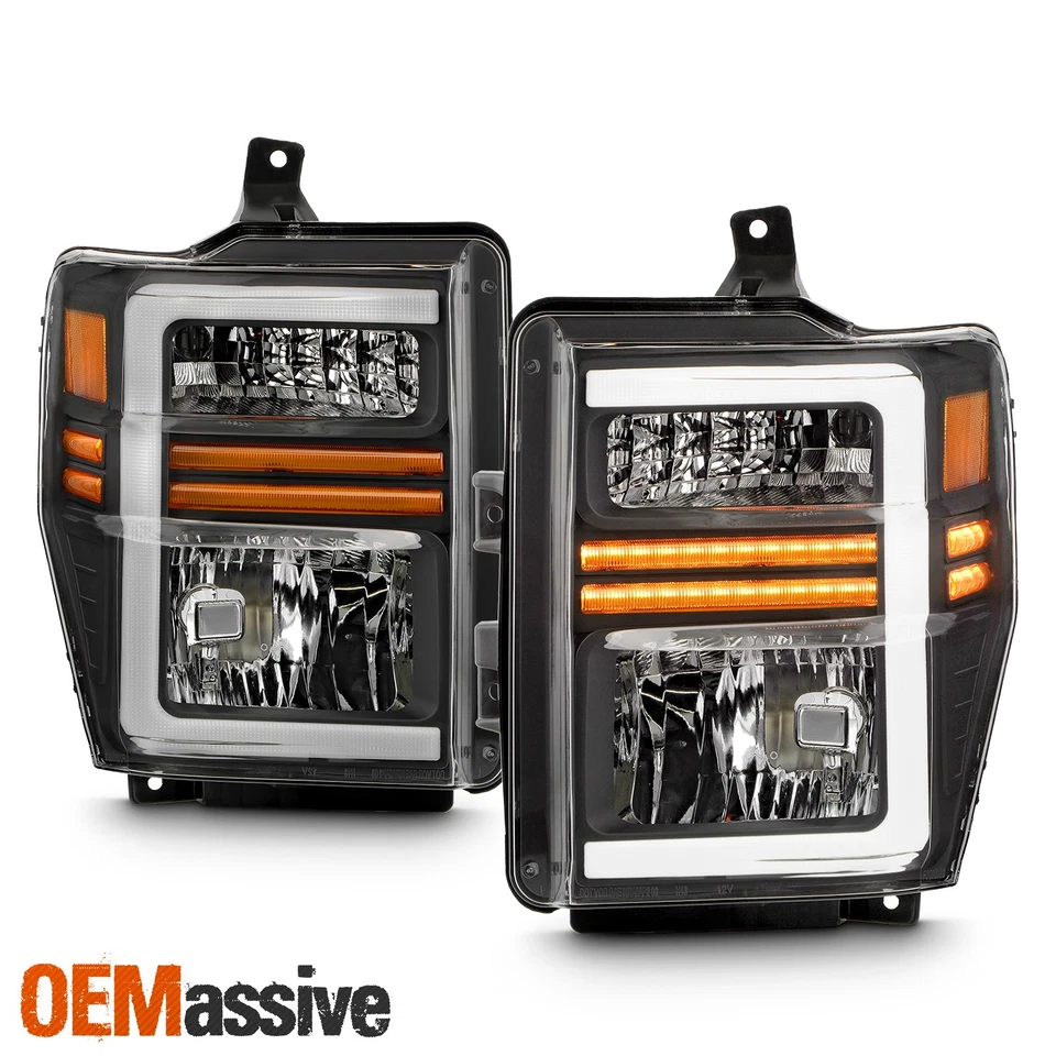 For 08-10 Ford F250 F350 F450 F550 Super Duty Headlight w/LED Sequential Signal - Image 2 of 4