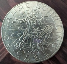 1975 Austria 100 Schilling Silver Coin 50th Anniversary Of The Schilling Commem.