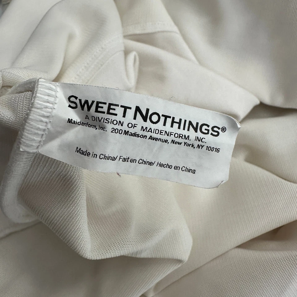 Camiseta sin mangas Sweet Nothings para mujer talla 2X ribete de encaje cami compresión lencería Y2K Foto 3 de 4