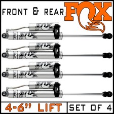Fox 2.0 Remote Reservoir Frontrear Shocks For 07-18 Jeep Wrangler Jk 4-6 Lift