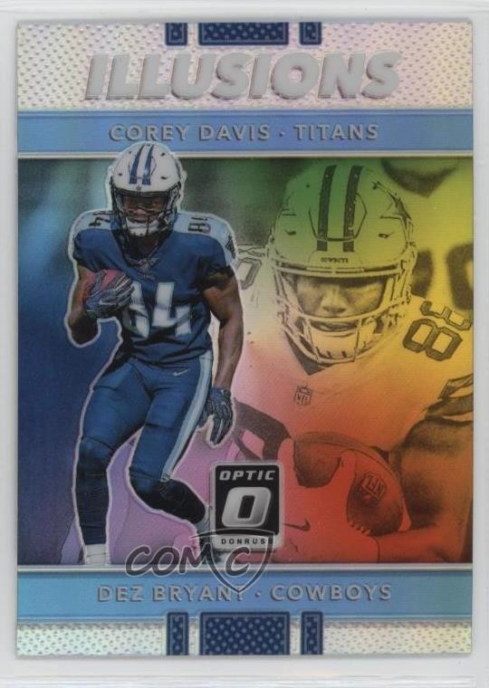 2017 Donruss Optic Illusions Holo Silver Prizm Corey Davis Dez Bryant #24 00jz