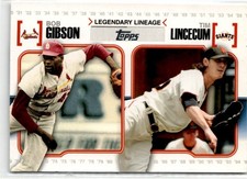 2010 Topps Legendary Lineage Bob Gibson Time Lincecum #LL24