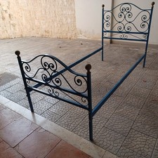 TELAIO LETTO SINGOLO IN FERRO BATTUTO - ARTIGIANALE 