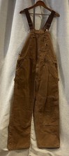 Carhartt Men s Quilt Lined Duck Bib Overall Brown Size 38X30