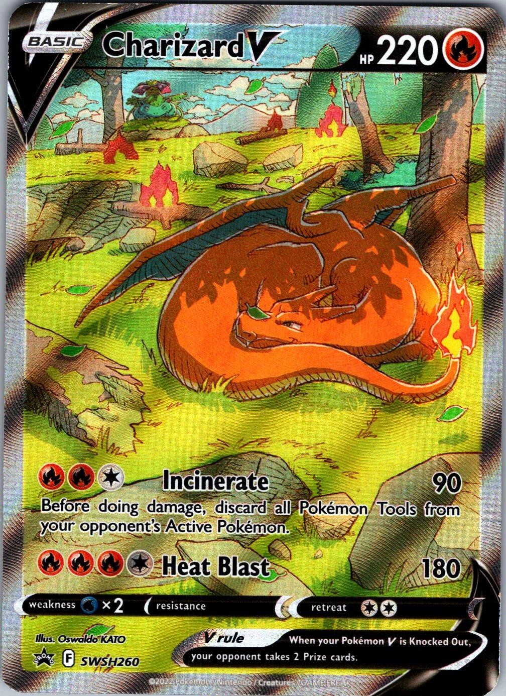 Charizard V SWSH260 Holo Promo Sword & Shield Promo Pokemon Lightly Played