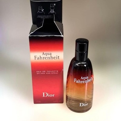Rare Christian Dior Aqua Fahrenheit Eau De Toilette 2.5 fl oz 75 ml Discontinued