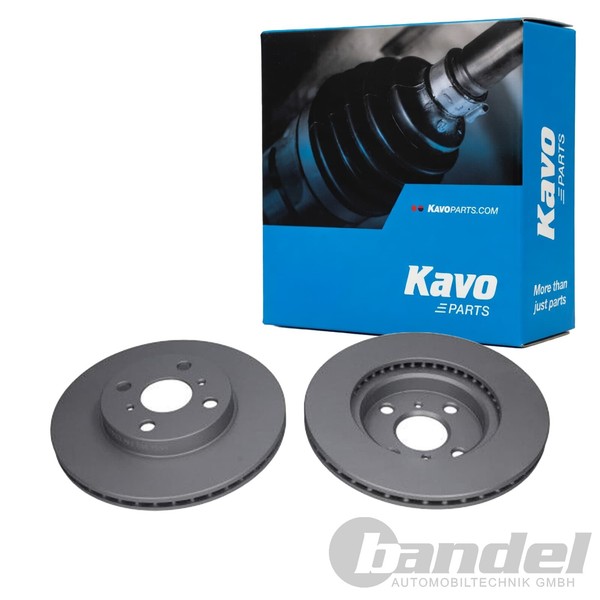 2X Kavo Parts Bremsscheiben 255Mm BelÜFtet Vorne Passend FüR Toyota MR2 Yaris |-image