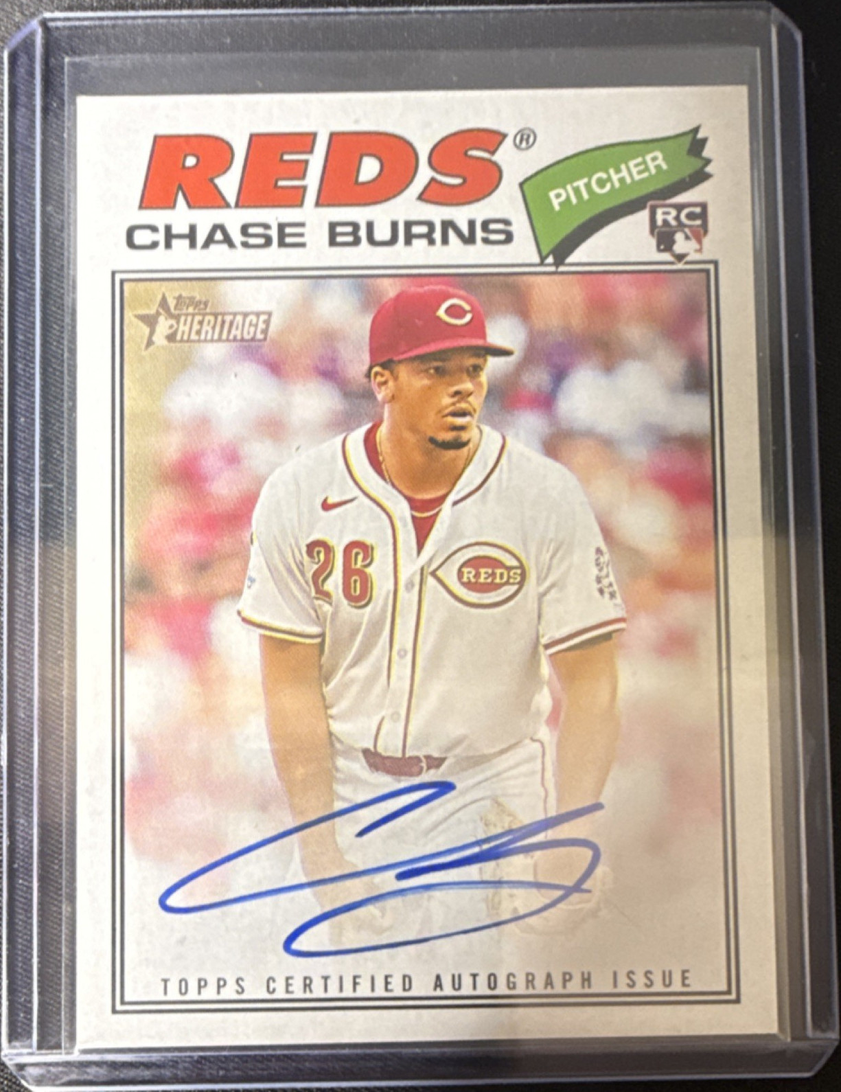 Topps 2026 Heritage Chase Burns RC Real Ones On-Card Auto #ROA-CBU