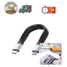 Compact 6inch USB C Cable for 240W Fast Charging, 8K Video and 40Gbps Data