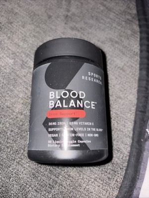 Blood Balance Iron Supplement 36mg + Folate & Vit C Red Blood Cell Support 90 ct