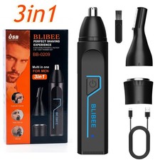 Rechargeable Men Ear Nose Hair Trimmer Set Beard Razor Electric Shaver Cordless