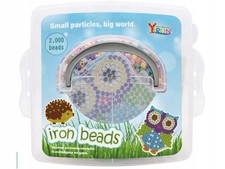 Bügelperlen Set 2000 Teile mit Vorlagen Eule & Igel Kinder Bastelset