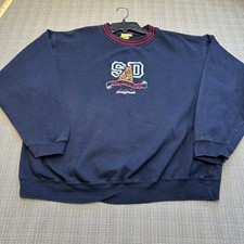 Vintage Y2K Scooby Doo Cartoon Network Sweatshirt Large Navy Blue Embroidered