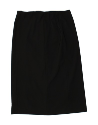TRUSSARDI Womens Straight Skirt IT 48 XL W31 Black Polyester AJ19