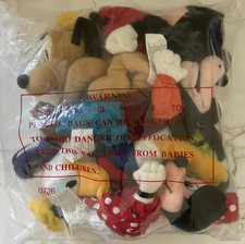 Disney Mickey Mouse Mini Bean Bag Set Of 5 Minnie Goofy Donald Sealed New NIP