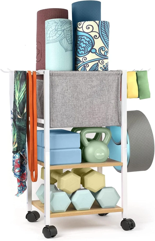 Yoga Mat Storage Rack for Home Gym Workout Equipment Organizer Yoga Mat Storage Rack for Home Gym Workout Equipment Organizer