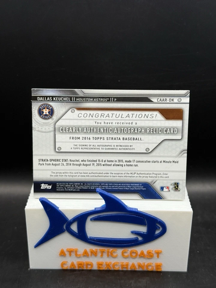 Topps Strata Dallas Keuchel 2016 reliquias automáticas claramente auténticas/25 SP #CAAR-DK Foto 2 de 2