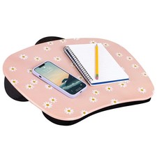 LAPGEAR MyStyle Portable Laptop Lap Desk with Cushion   Pink Daisy, Fits 15.6