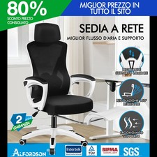 ALFORDSON Rete Sedia da Ufficio Direzionale Computer Tessuto Corsa Sedile Lavoro