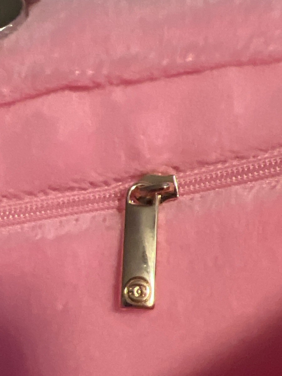 CHANEL Precision Pink Terry Cloth CC Flap Bag Y2K VIP Gift Plush
