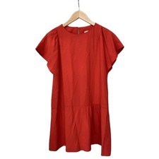 Red Valentino Polyester Short Sleeve Dress Size 40 Red Made in Italy