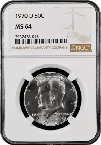 1970-D  KENNEDY  US Half Dollar,   MS64 by NGC,   a SUPERB looking coin!!!!