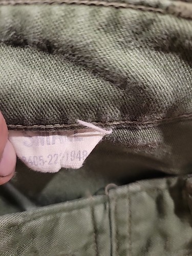 Pantalone raso di cotone OG-107 vintage anni 50/misura piccolo/guerra di Corea/28" cucitura interna - Foto 5 di 6