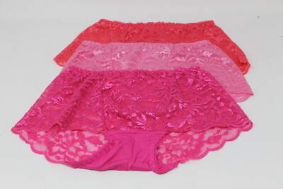 3 Paar rosa lila Wassermelone Spitze Baby rosa Slips Höschen Slips Größe 8-12